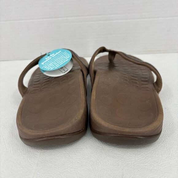 Orthaheel Flip Flop Sandals Womens Size 9 Brown Thong Orthotic Support - Picture 9 of 11